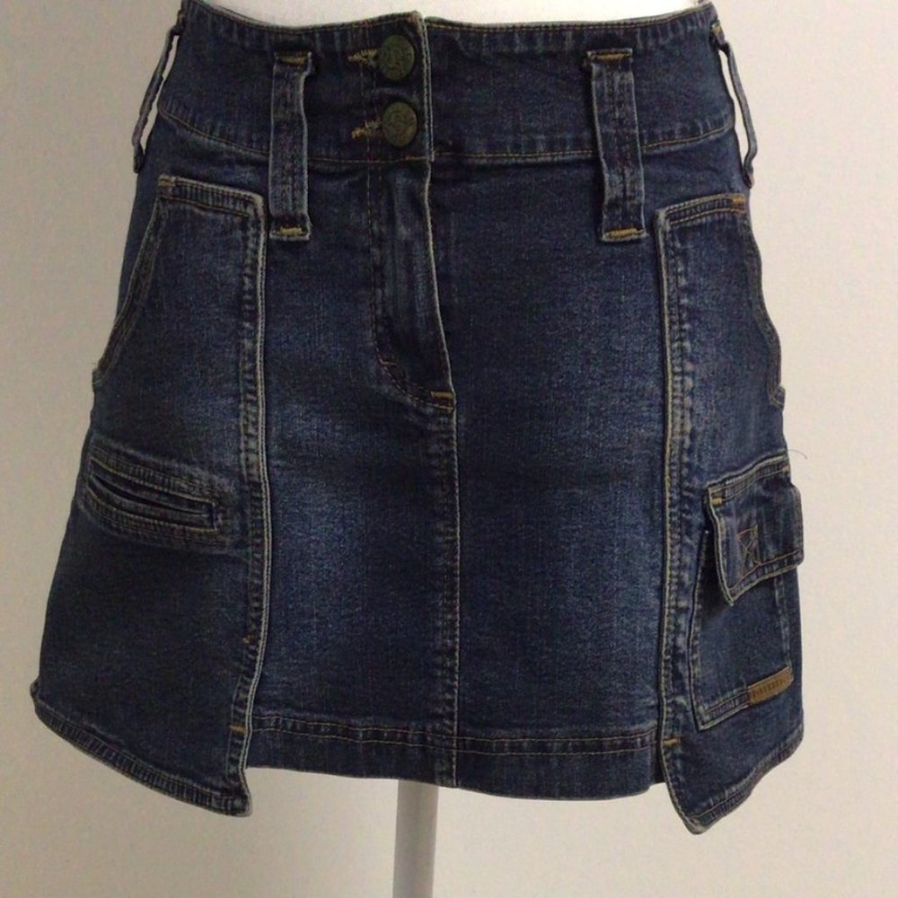 Denim mini skirt Stretch made in Europe Steberg